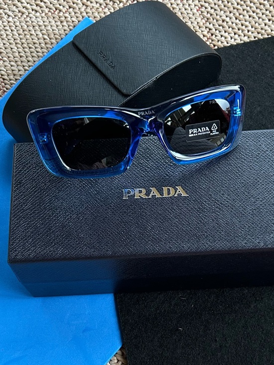 PRADA Accessories - PRADA (NWT) 100% Authentic Crystal Electric Blue Sunglasses. - Unisex